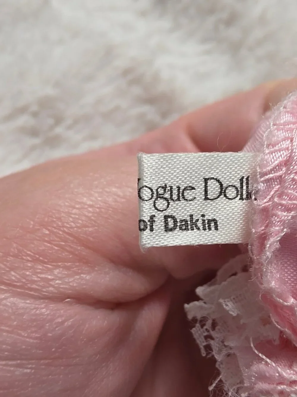 Vintage 1991 Vogue Ginny Doll Pink Satin Lace Panties Underwear Dakin